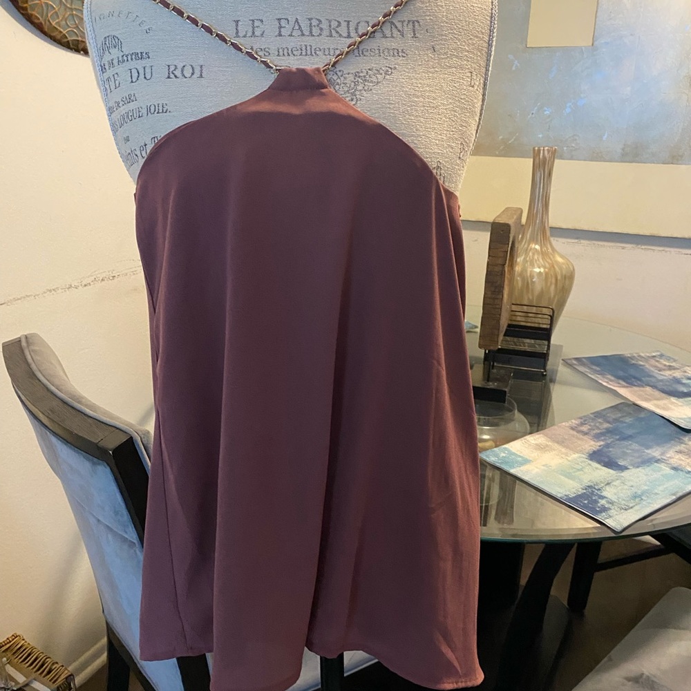 Satin v neck blouse